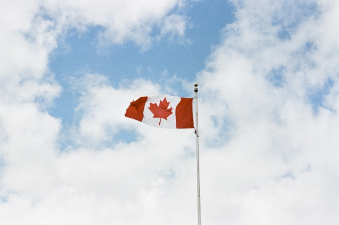 Bandera de Canadá dolar canadiense